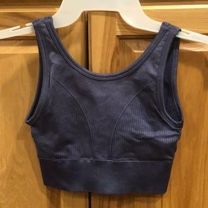 Pro-Fit Seamless Sports Bra S Blue Denim color
